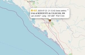 Sismo de magnitud 4.6 sacude Culiacán sin dejar daños