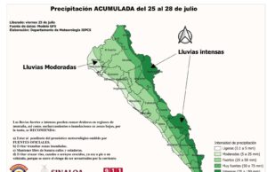 Protección Civil alerta por lluvias por la tarde en Sinaloa y temperaturas extremas en otras regiones