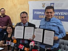 Firman ADECEM y UAS convenio para fortalecer el “Paseo del Ángel” y apoyar a mipymes