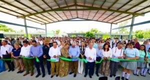 Rocha Moya inaugura ciclo escolar 2025-2026 en COBAES 37 con modernas instalaciones