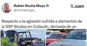 Confirma Gobernador Rocha agresión a escoltas en Culiacán; su nieta resultó ilesa