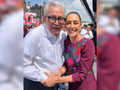 Gobernador Rocha presente en la celebración del primer año de labores de la presidenta Claudia Sheinbaum