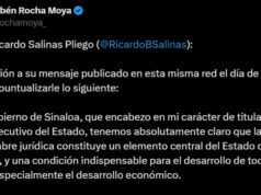 Gobernador Rocha garantiza certeza jurídica a Grupo Salinas y empresarios en Sinaloa