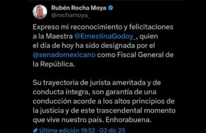 Felicita Rocha Moya a Ernestina Godoy por su designación como Fiscal General de la República
