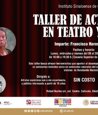 Invita el ISIC a una nueva edición del Taller de Actuación en Teatro y Cine