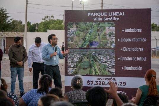 Juan de Dios da inicio a construcción de parque lineal en Villa Satélite; inversión supera los 7.3 mdp