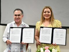 El Rector Jesús Madueña y Claudia Liliana Valdez, alcaldesa de El Rosario, firman convenio de cooperación académica y social en beneficio de la comunidad