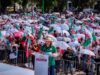 Entre porras, banderas y esperanza; así respaldó Sinaloa a su Presidenta