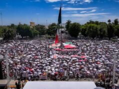 Más de 45 mil sinaloenses llenan la explanada de Gobierno para acompañar el mensaje de la Presidenta Claudia Sheinbaum