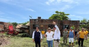 Instruye Gobernadora Yeraldine Bonilla, atender a afectados por lluvias en Mazatlán