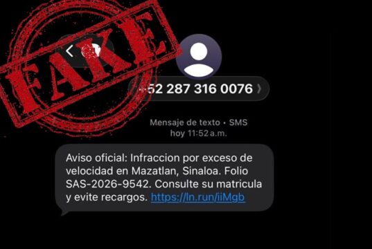 Alerta SSPM en Mazatlán sobre mensajes falsos de multas de tránsito enviados por celular