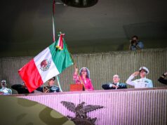 Graciela Domínguez Nava, primera mujer gobernadora de Sinaloa en conmemorar el aniversario del Grito de Independencia