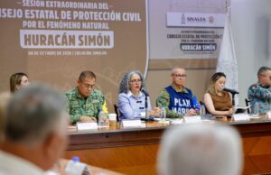Coordinación y preparación permanente ante efectos del fenómeno natural “Simón” para Sinaloa, resalta Gobernadora Graciela Domínguez